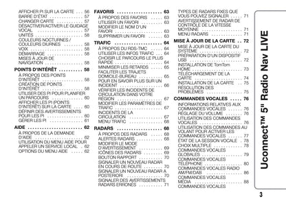 Fiat 500L Uconnect Radio Nav 5.0 Guide d'utilisation 2012 - 2017