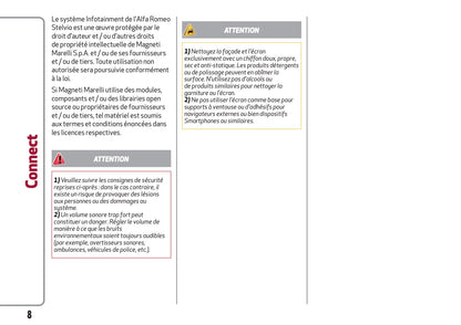 Alfa Romeo Stelvio Connect Guide d'utilisation 2017 -2020