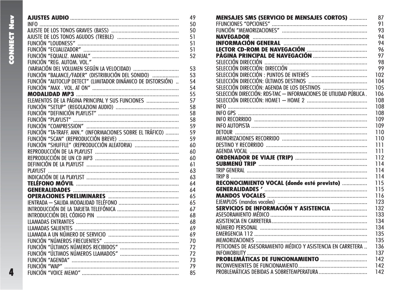 Alfa Romeo Connect / Connect Nav+ Instrucciones 2007 - 2011