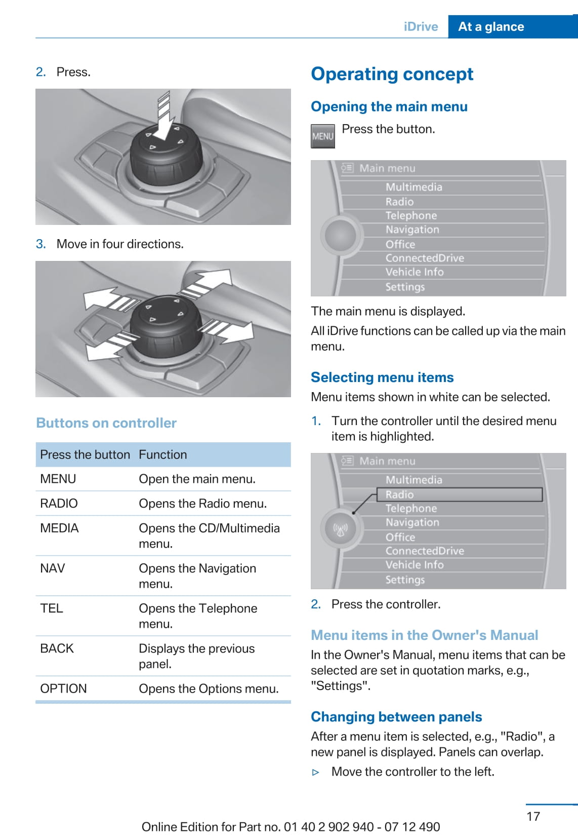 2012 BMW 5 Series Gran Turismo Owner's Manual | English