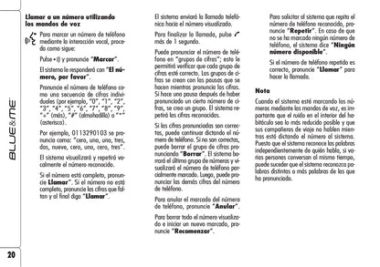Alfa Romeo Blue&Me Instrucciones 2006 - 2008