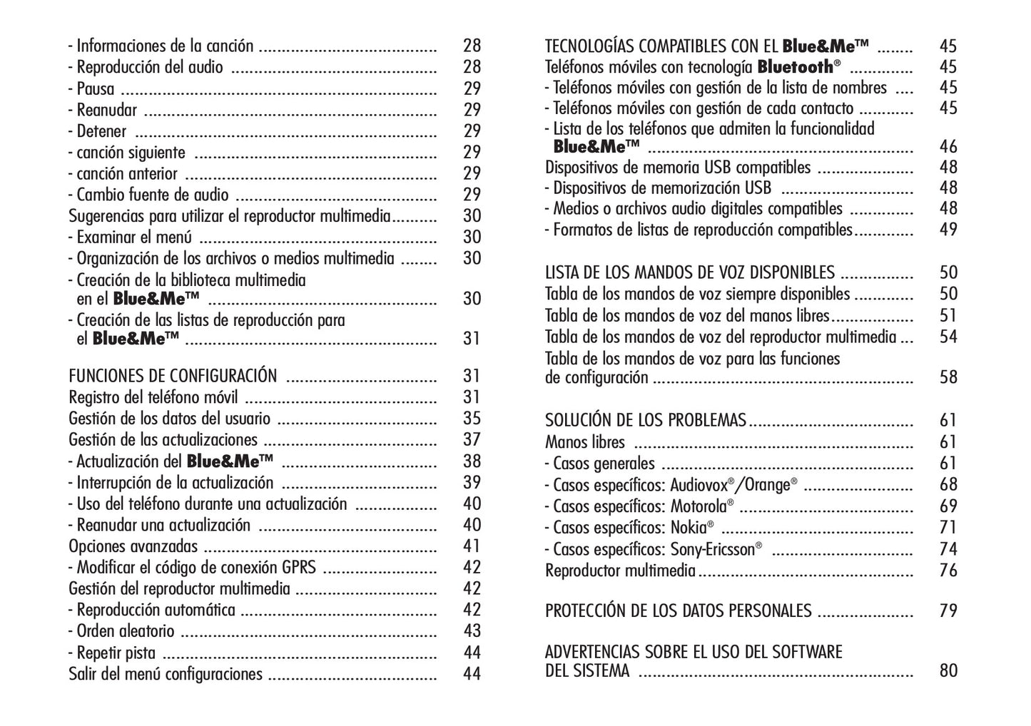 Alfa Romeo Blue&Me Instrucciones 2006 - 2008