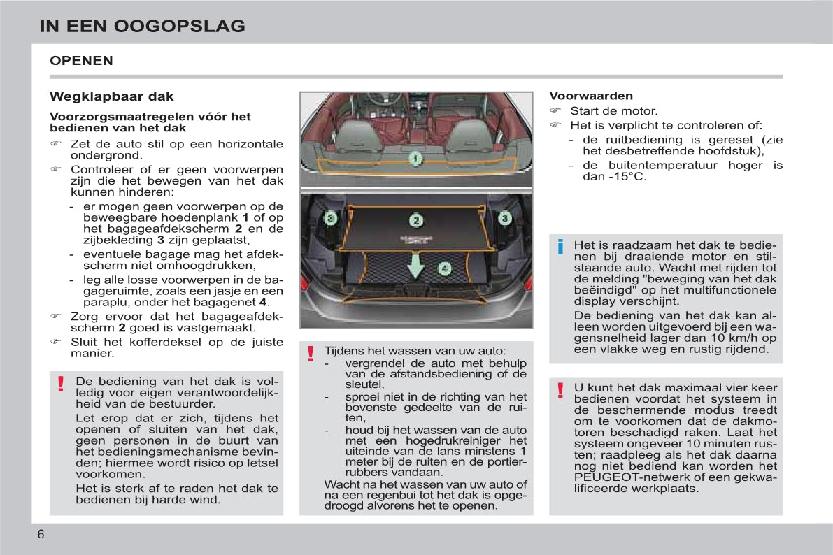 2011-2013 Peugeot 308 CC Owner's Manual | Dutch