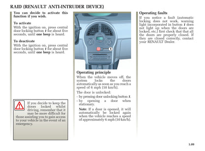 2005-2008 Renault Modus Gebruikershandleiding | Engels