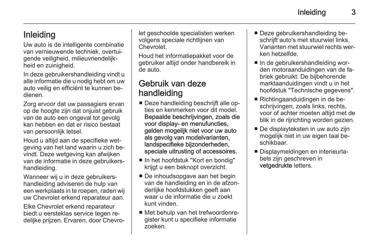 2010-2015 Chevrolet Orlando Owner's Manual | Dutch