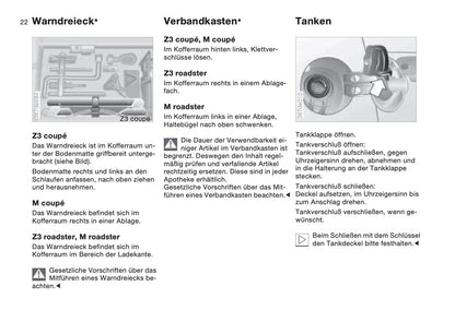 1997-1998 BMW Z3/Z3 M Gebruikershandleiding | Duits