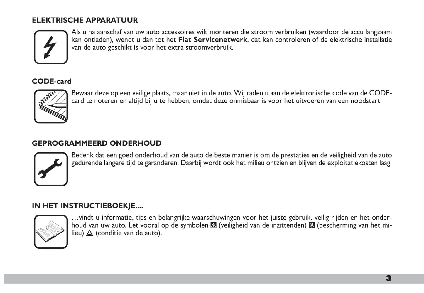 2009-2010 Fiat Doblò Owner's Manual | Dutch