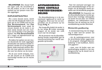 2009-2010 Fiat Doblò Owner's Manual | Dutch