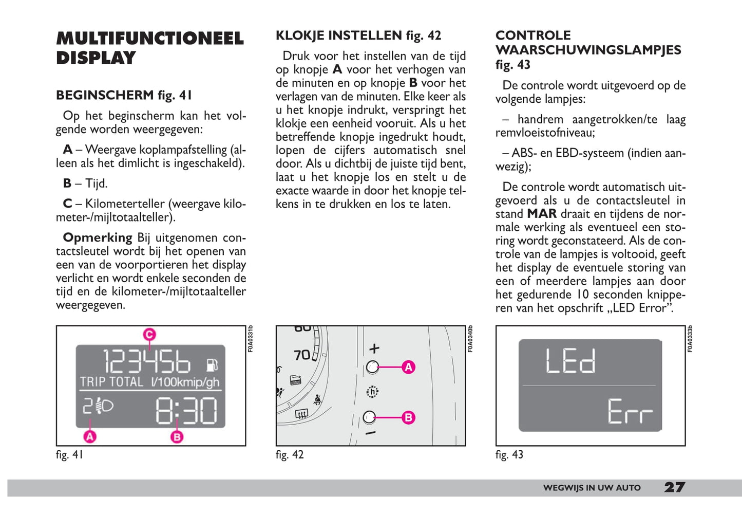 2009-2010 Fiat Doblò Owner's Manual | Dutch