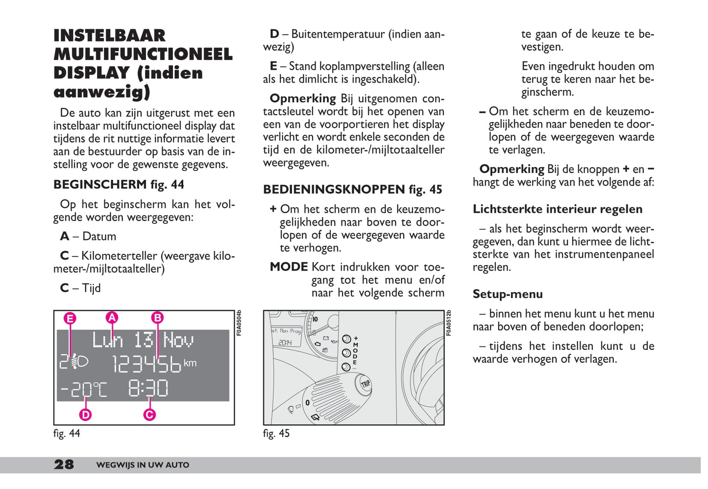 2009-2010 Fiat Doblò Owner's Manual | Dutch