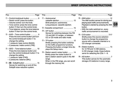 Skoda Radio Symphony Owner's Manual 2003