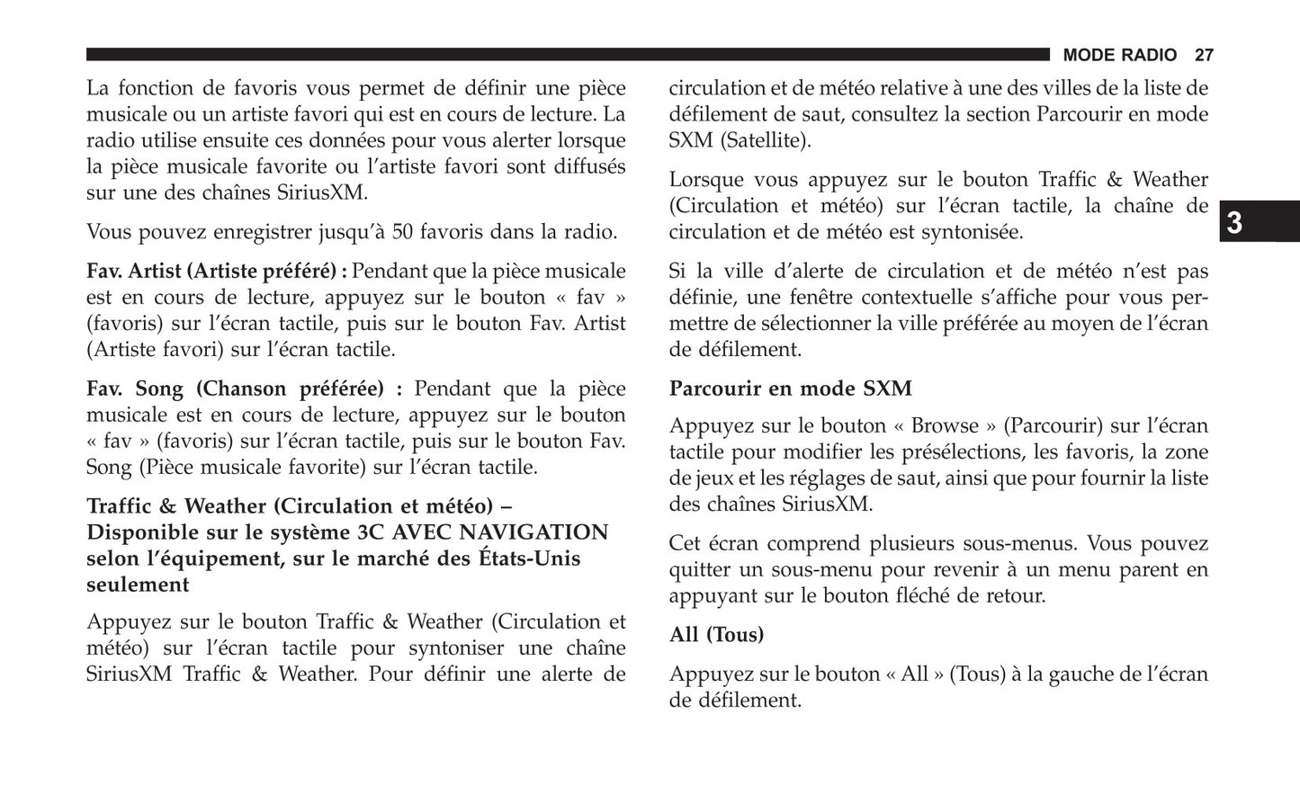 Jeep System Uconnect 3C3C Guide d'utilisation 2018