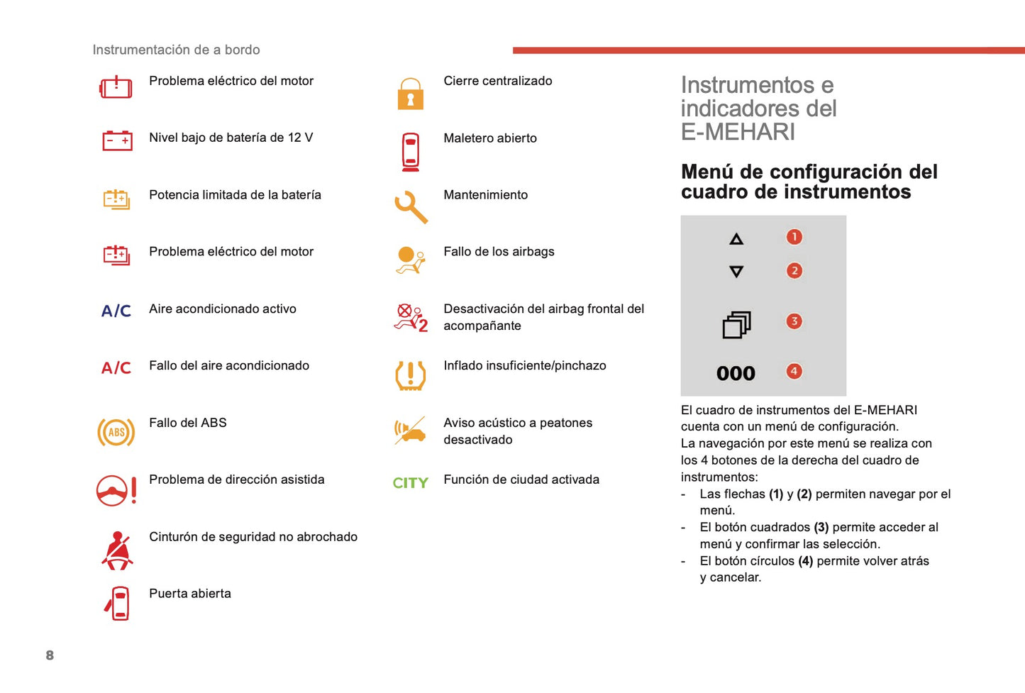 2017-2019 Citroën e-Mehari Owner's Manual | Spanish