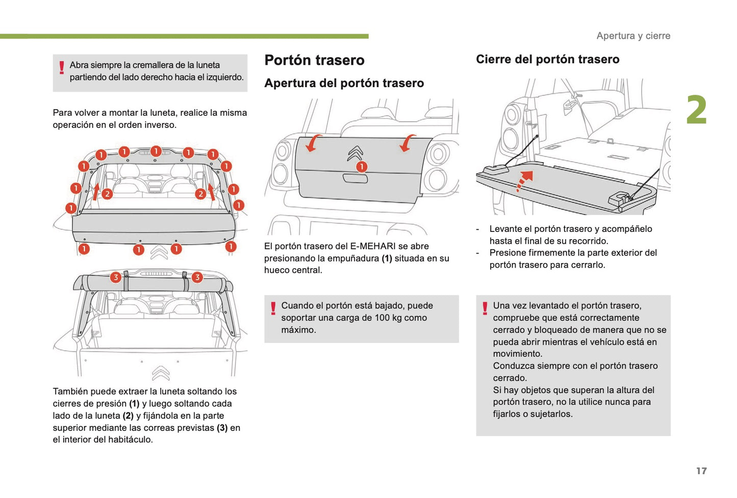 2017-2019 Citroën e-Mehari Gebruikershandleiding | Spaans