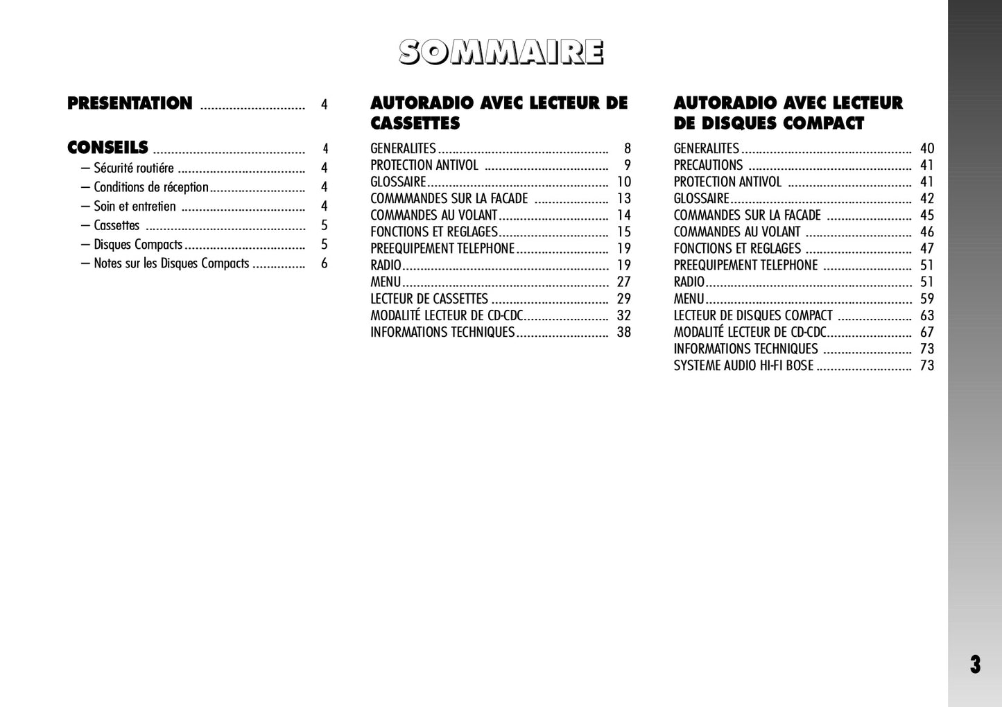 Alfa Romeo 156 Autoradio Guide d'utilisation 2004 - 2007