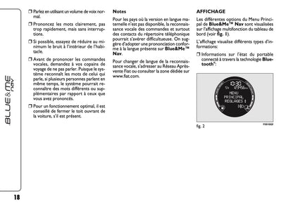 Fiat 500 & 500 Cabrio Blue & Me Nav Guide d'utilisation 2007 - 2014