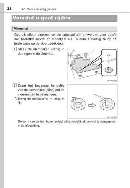 2013-2014 Toyota Auris / Auris Hybrid Owner's Manual | Dutch