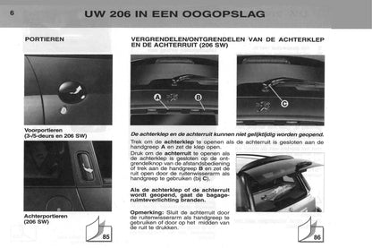 2002-2003 Peugeot 206/206 SW Owner's Manual | Dutch