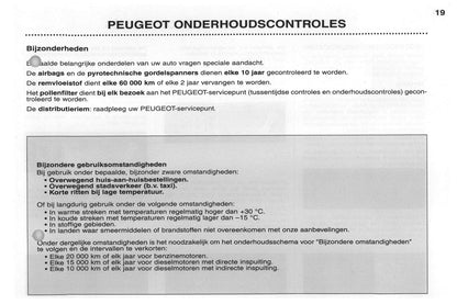 2002-2003 Peugeot 206/206 SW Gebruikershandleiding | Nederlands