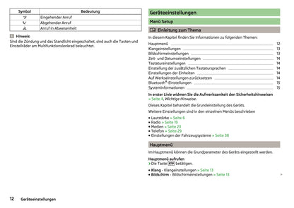 Skoda Radio Swing Infotainment Bedienungsanleitung 2014