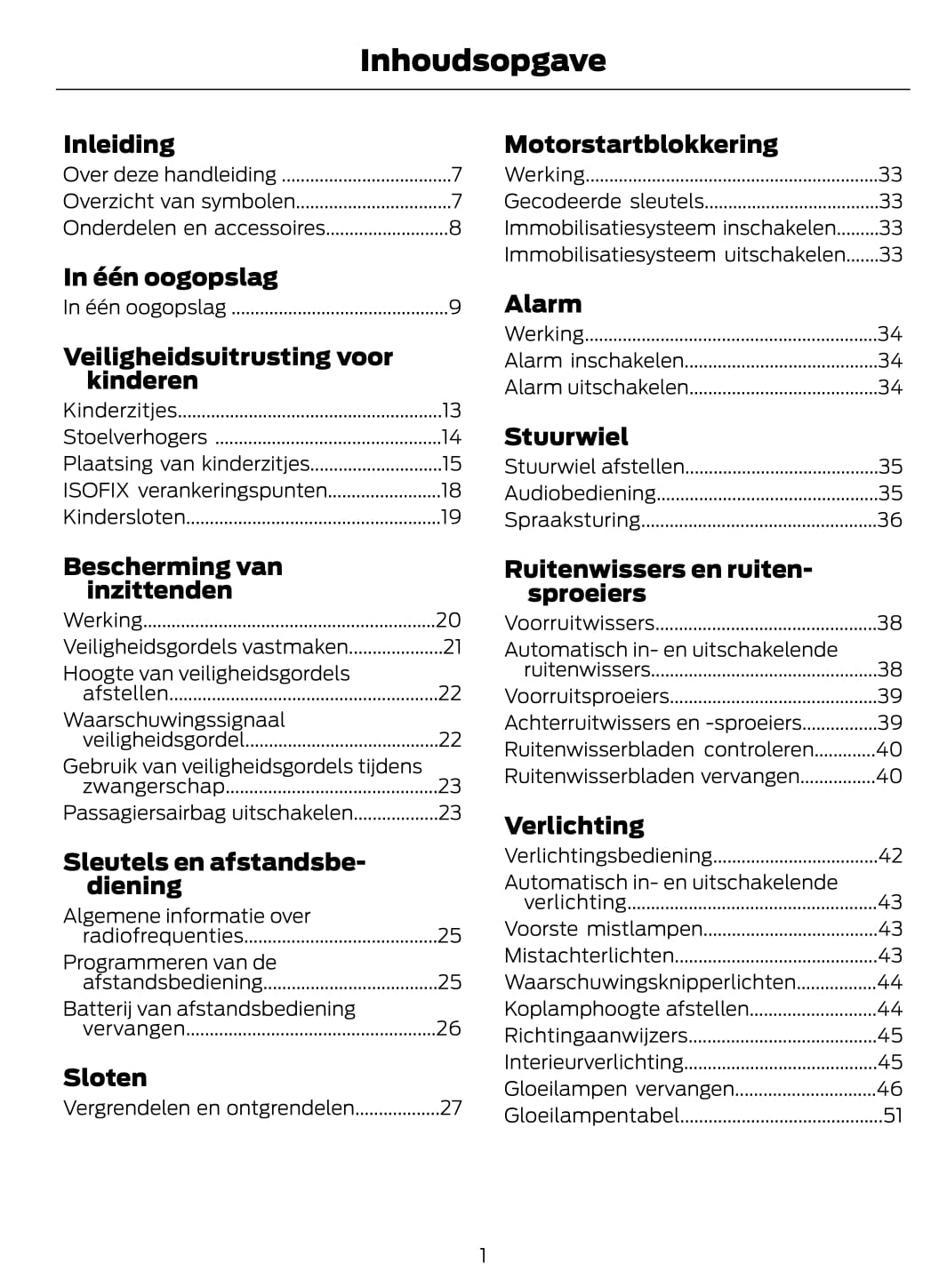 2011 Ford Tourneo Connect/Transit Connect Owner's Manual | Dutch