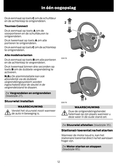 2011 Ford Tourneo Connect/Transit Connect Owner's Manual | Dutch