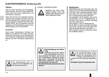 2014-2015 Renault Kangoo Z.E. Bedienungsanleitung | Deutsch