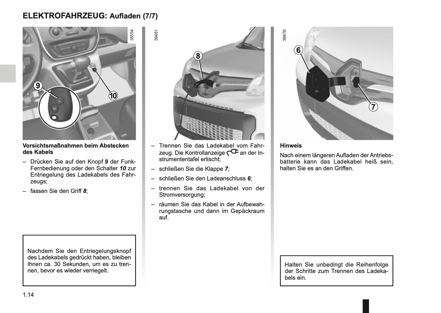 2014-2015 Renault Kangoo Z.E. Bedienungsanleitung | Deutsch