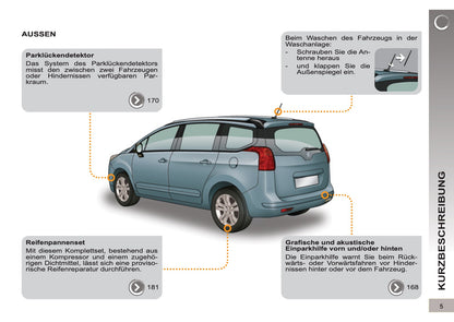2012-2013 Peugeot 5008 Gebruikershandleiding | Duits