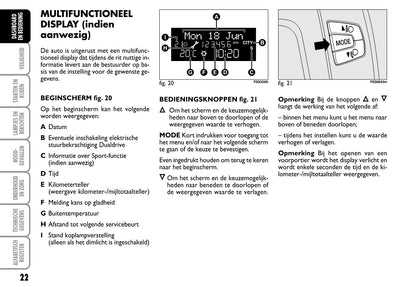 2007-2014 Fiat Bravo Owner's Manual | Dutch
