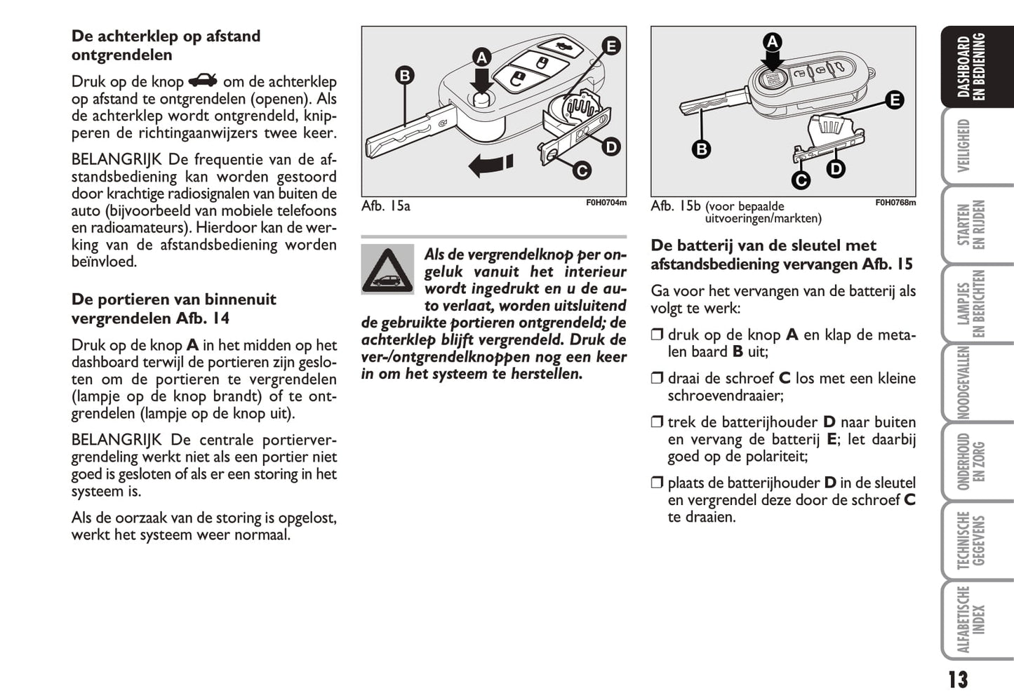 2010-2011 Fiat Idea Gebruikershandleiding | Nederlands