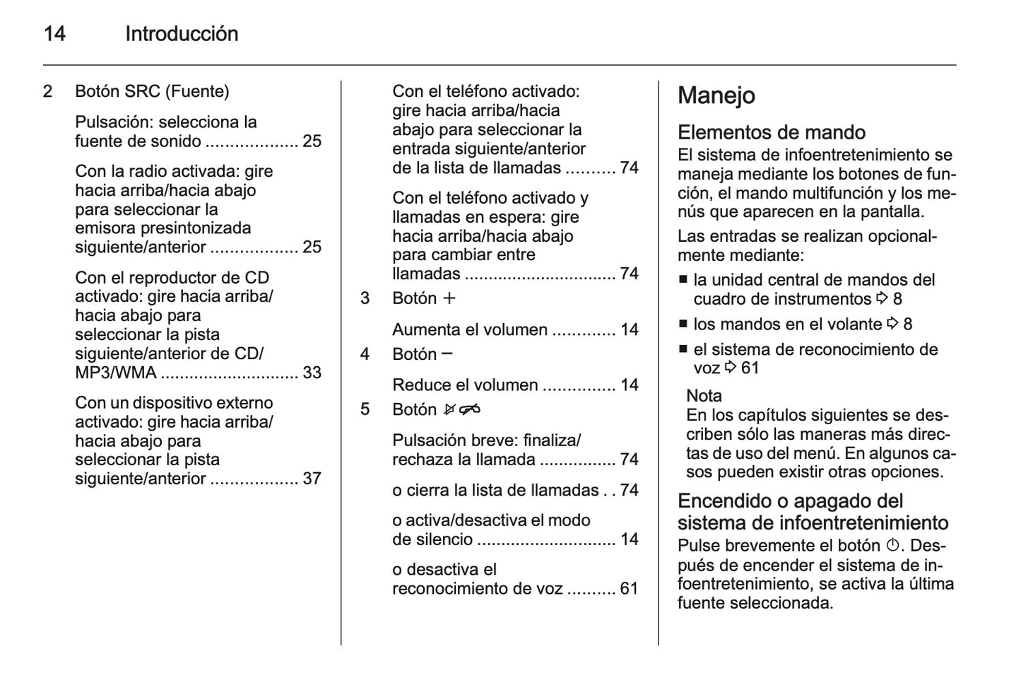 Opel Astra Manual de infoentretenimiento 2012 - 2015