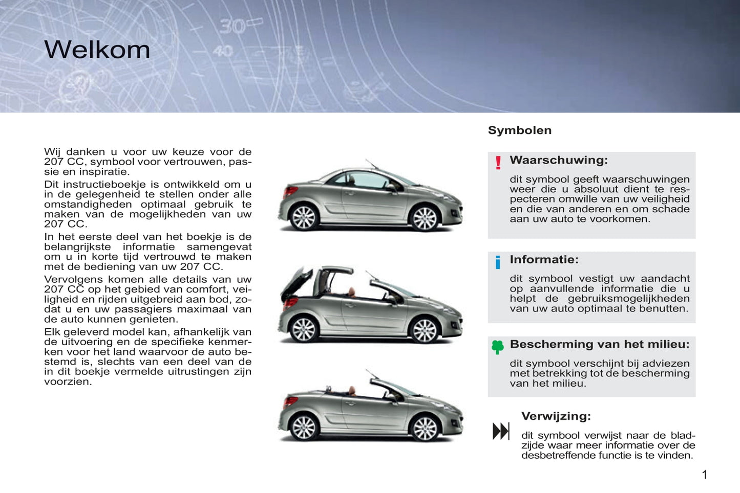 2014-2015 Peugeot 207 CC Gebruikershandleiding | Nederlands