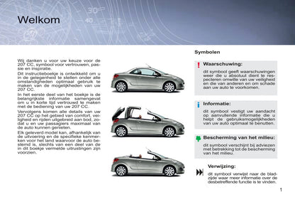 2014-2015 Peugeot 207 CC Gebruikershandleiding | Nederlands