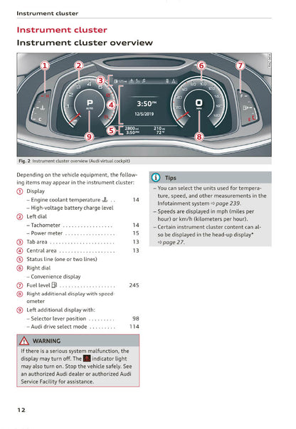 2018-2023 Audi A7 Gebruikershandleiding | Engels