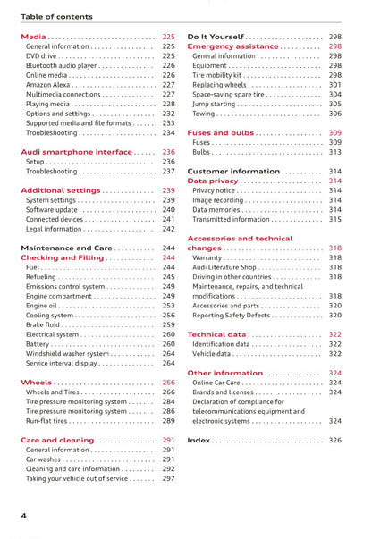 2018-2023 Audi A7 Gebruikershandleiding | Engels