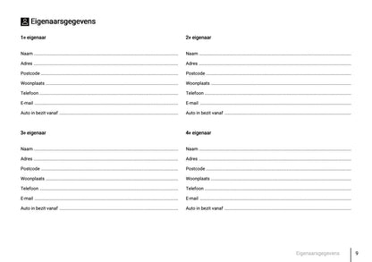 Onderhoudsboekje voor Volkswagen Golf 2009 - 2013