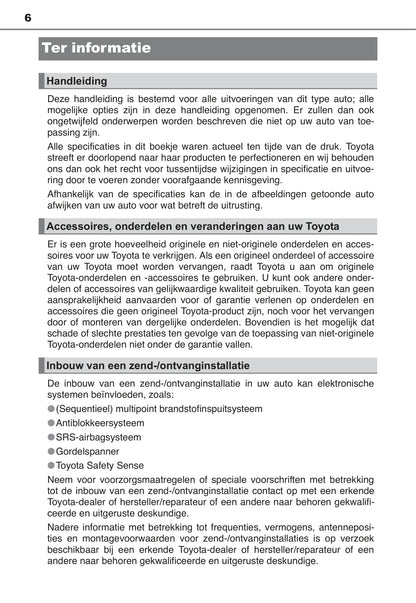 2015-2017 Toyota Aygo Owner's Manual | Dutch