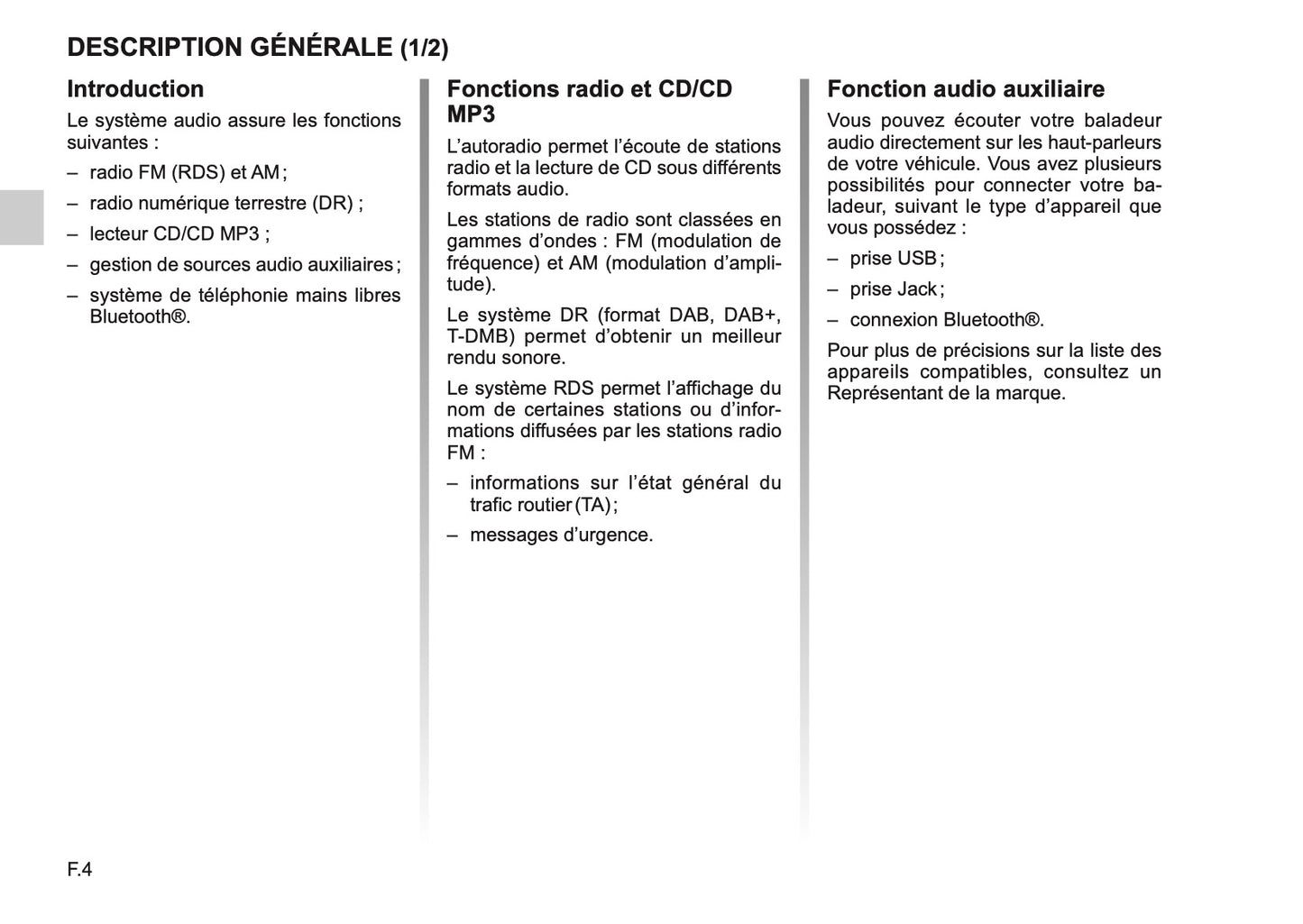 Renault Radio Connect R & GO Guide d'utilisation 2018