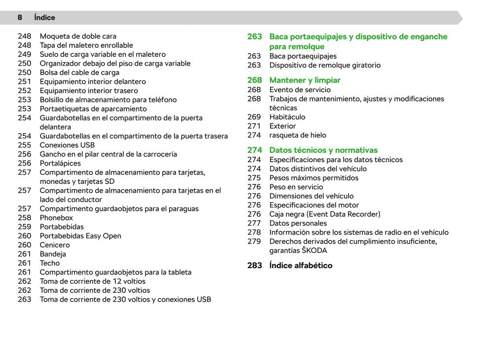 2020-2023 Skoda Enyaq iV Manuel du propriétaire | Espagnol