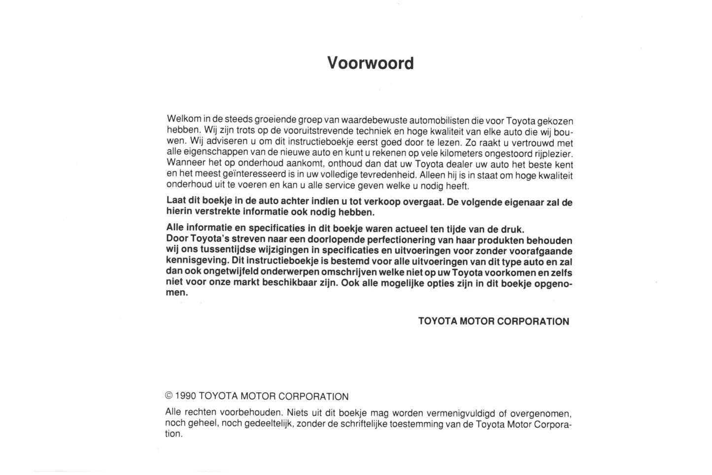 1990-1996 Toyota Starlet Gebruikershandleiding | Nederlands