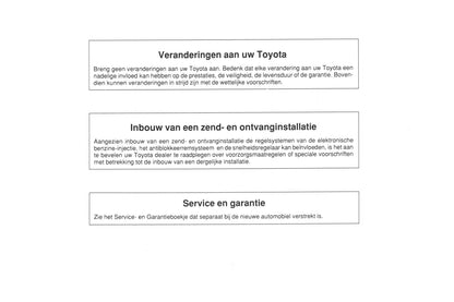 1990-1996 Toyota Starlet Gebruikershandleiding | Nederlands