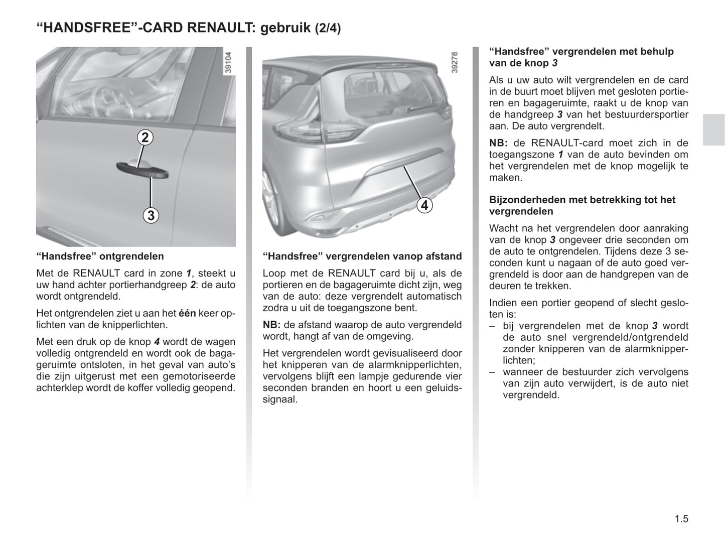 2018-2019 Renault Espace Bedienungsanleitung | Niederländisch