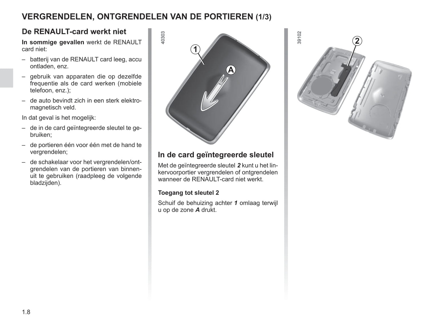 2018-2019 Renault Espace Owner's Manual | Dutch