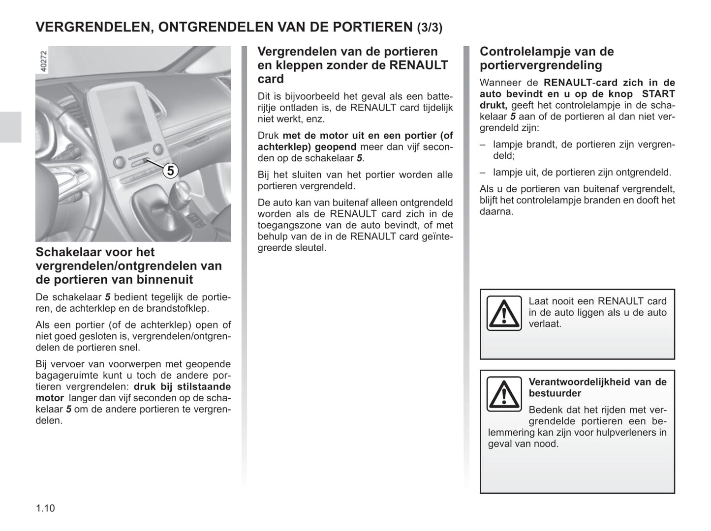 2018-2019 Renault Espace Owner's Manual | Dutch