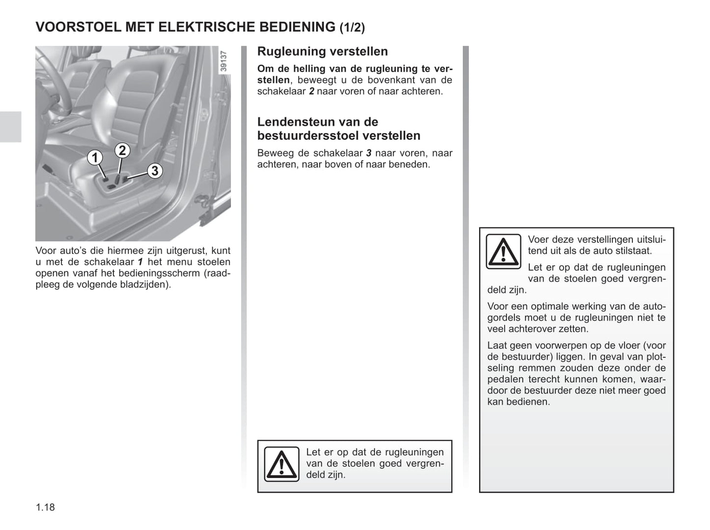 2018-2019 Renault Espace Bedienungsanleitung | Niederländisch