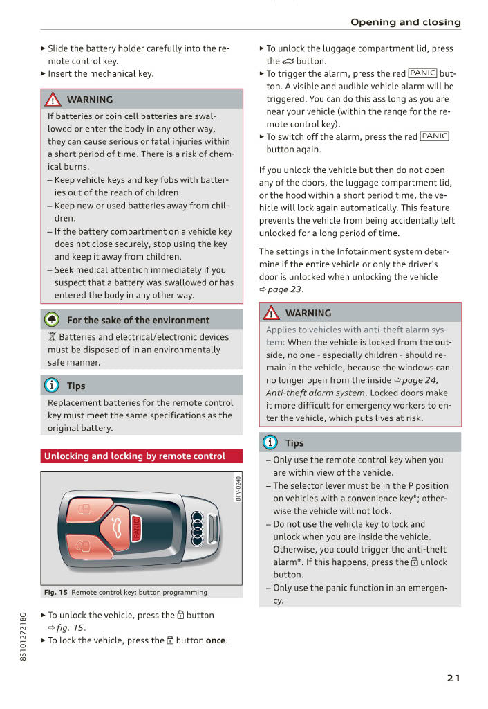 2019-2023 Audi TT Gebruikershandleiding | Engels