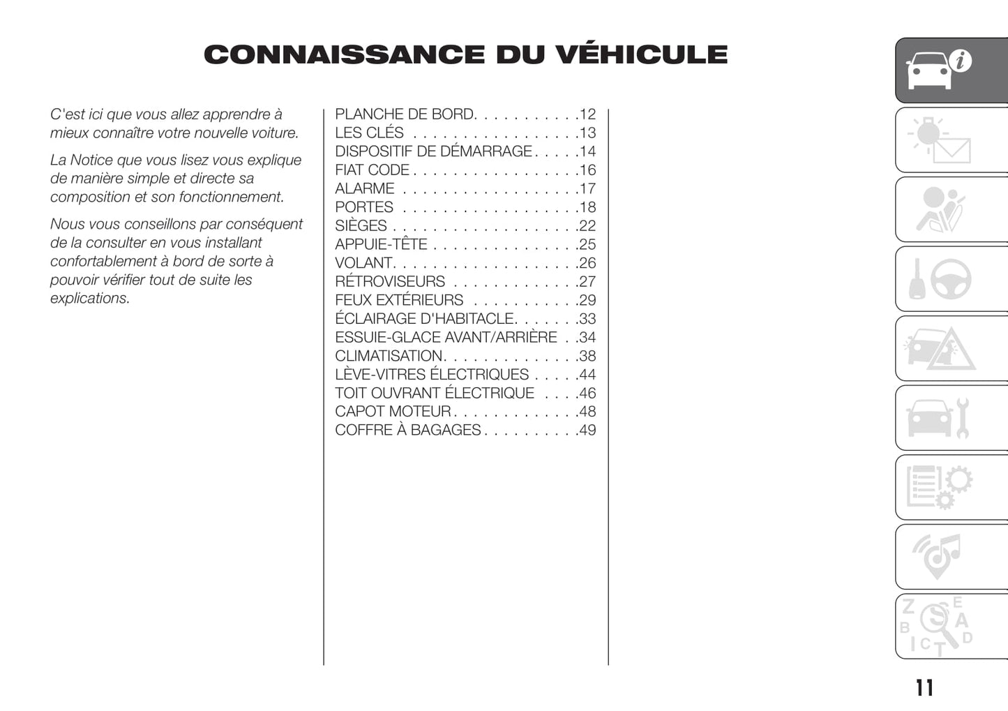2018-2020 Fiat 500X Gebruikershandleiding | Frans