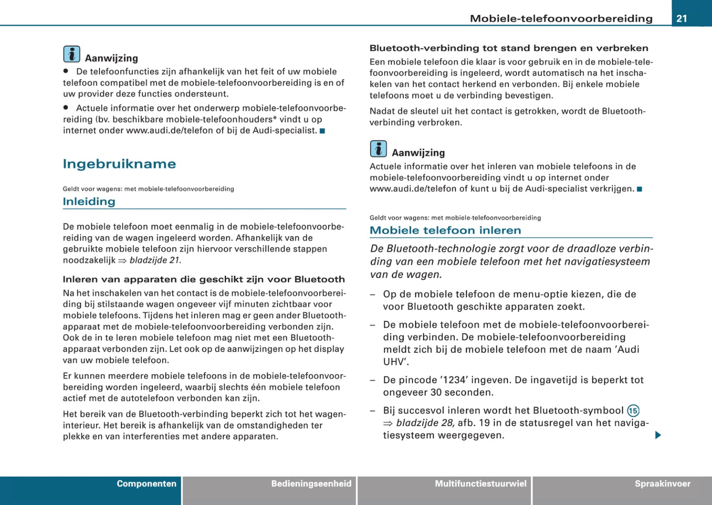 Audi Navigatiesysteem Plus RNS-E Handleiding