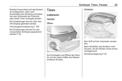 2018-2019 Opel Adam Owner's Manual | German